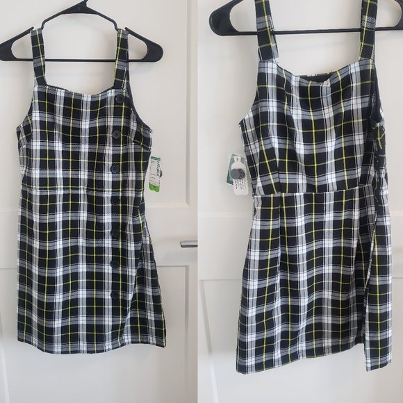 PLAID BUTTONED DRESS - Picture 2 of 4